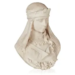 Cesare Scheggi, BUST OF LADY, white marble