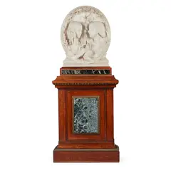 Henry de Triqueti, MOTHER AND CHILD, white marble