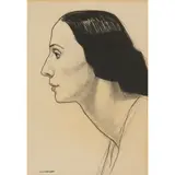 Laura Knight, PORTRAIT OF ANNA PAVLOVA, Indian ink and pencil on paper