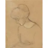 Louis Valtat, PORTRAIT OF MADAME SUSANNE VALTAT, THE ARTIST'S WIFE, charcoal heightened with chalk on paper