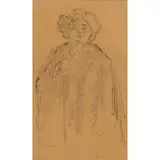 Walter Sickert, ERMINIA, pen & ink and graphite on buff paper