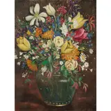 C. R. W. Nevinson, FLOWERS IN A VASE, oil on canvas