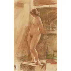 Robert Baker, NUDE STUDY, c.1927, pastel and charcoal on paper