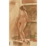 Robert Baker, NUDE STUDY, c.1927, pastel and charcoal on paper
