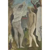 Bernard Meninsky, THE BATHERS, c.1940, watercolour and gouache over pencil on paper