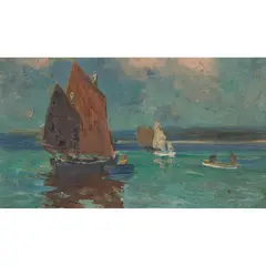 John Anthony Park, THE FISHING BOAT, oil on panel