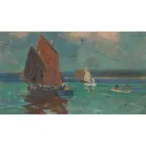 John Anthony Park, THE FISHING BOAT, oil on panel