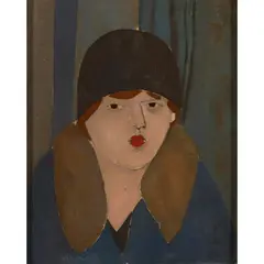 Fritz Glarner, PORTRAIT OF A WOMAN IN A CLOCHE HAT / PORTRAIT OF A WOMAN, oil on canvas