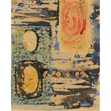 John Piper, STUDY FOR WATSON HOUSE MURALS, coloured pencil, watercolour and gouache with wax resist on paper