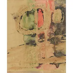 STUDY FOR WATSON HOUSE MURALS by John Piper, gouache and watercolour with wax resist on paper, sold Jan 2025