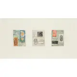 John Piper, THREE STUDIES STUDY FOR WATSON HOUSE MURALS, crayon, pencil, watercolour and gouache with wax resist on paper