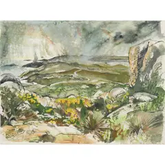Luke Piper, ALBANY VIEW, WESTERN AUSTRALIA, 2003, watercolour, gouache, ink, pastel and charcoal on Arches cold pressed paper
