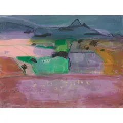 Barbara Rae, SCOTTISH LANDSCAPE, CALEDON, 1998, mixed media monotype on paper