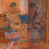 Robin Philipson, WOMEN RESTING I, watercolour
