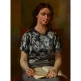 Piotr Alberti, PORTRAIT OF A LADY READING, c.1956, oil on canvas