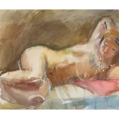 Anthony Eyton, ODALISQUE, 1995, watercolour and bodycolour on paper