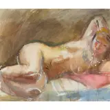 Anthony Eyton, ODALISQUE, 1995, watercolour and bodycolour on paper