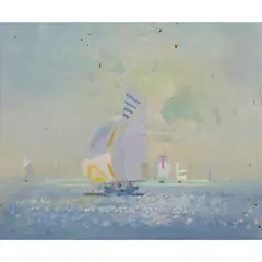 Frederick Cuming, SUMMERTIME, FOWEY, oil on canvas-board