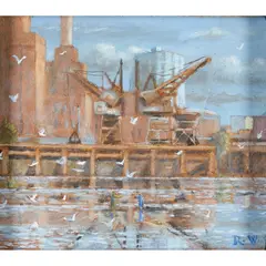 Roger Wagner, WALKING ON WATER, 2005, oil on board