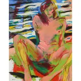 Olle Kåks, KVINNA OCH VATTEN IV, 1983, oil on canvas