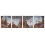 Harry Holland, MYTHOLOGICAL FRIEZE (DANAË; GANYMEDE; IO; PROMETHEUS & ATALANTA; DIANA & ACTAEON; ICARUS; DAPHNE; THESEUS & ARIADNE) - COMMISSION FOR BERNARD & MIRABEL KELLY, 2002, oil on panel in bespoke frames (accompanied by a suite of sample paintings by the artist, submitted for Bernard & Mirabel's approval)