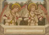 Wyndham Hope Hughes, ANGELS WITH INSTRUMENTS, mixed media