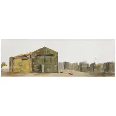 Anna King, ROADS DEPOT, oil and pencil on board