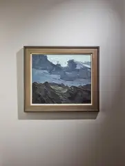 Sir Kyffin Williams, LIGHT ABOVE CRIB GOCH, oil on canvas