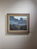 Sir Kyffin Williams, LIGHT ABOVE CRIB GOCH, oil on canvas