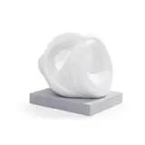 Yoko Kubrick, TIDES, white marble on grey marble plinth