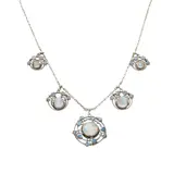 Jessie M. King, NECKLACE, CIRCA 1905, enamel, white metal chain