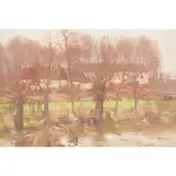 David Gauld, FARM SCENE, oil on canvas