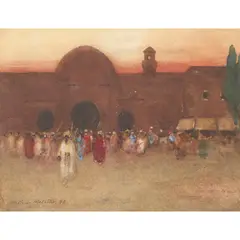 Arthur Melville, THE MOSQUE, EVENING, watercolour