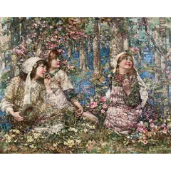 Edward Atkinson Hornel, VOICES IN THE WOODLANDS, oil on canvas
