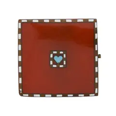 BROOCH, CIRCA 1910 by Josef Hoffmann, enamel on copper, sold Oct 2024