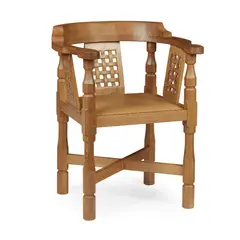 ARMCHAIR, CIRCA 1970 by Robert 'Mouseman' Thompson, carved mouse signature, sold Oct 2024