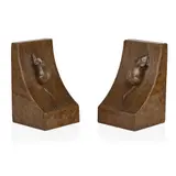 Robert 'Mouseman' Thompson, PAIR OF BOOKENDS, CIRCA 1930's/1940's, well-carved mouse signature (2)