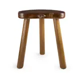 Robert 'Mouseman' Thompson, KIDNEY-SHAPED STOOL, CIRCA 1950's, carved mouse signature