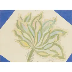 Scottie Wilson, STYLISED FLORAL STUDY, pencil