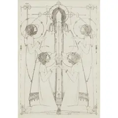 Jessie M. King, FRONTISPIECE FOR 'L'EVANGILE DE L'ENFANCE', 1902, pen and ink on vellum
