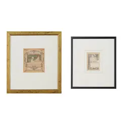 BOOKPLATE: EX LIBRIS ARCHIBALD CRAIG by Annie French, print, 11cm x 7.5cm (frame size 31.7cm x 28cm), sold Apr 2024