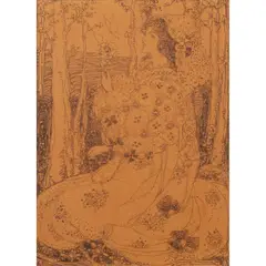 THE BUTTERFLIES by Annie French, pen and ink, sold Oct 2023