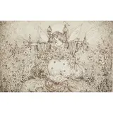 Annie French, FAERIE QUEEN, pen & ink, later framed 8cm x 13cm (frame 28.3cm x 31cm)