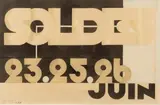 Alexey Brodovitch, 'SOLDES', STUDY FOR A POSTER, CIRCA 1925, watercolour and collage