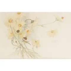 Katherine Cameron, DAISIES & BEES, 1897, watercolour