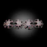Norman Grant, 'MICROSCOPIC PLANT CROSS SECTION' SERIES BRACELET, EDINBURGH 1971, silver and enamel