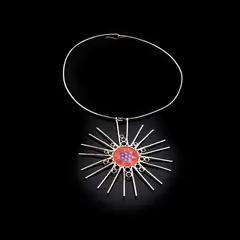 Norman Grant, 'MOLECULAR STRUCTURE OF PLANKTON' NECKLACE, CIRCA 1973, enamel
