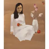 Nguyen Thanh Binh, FLOWER GIRL, Oil on canvas painting