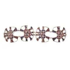 Norman Grant, 'MICROSCOPIC PLANT CROSS SECTION' SERIES BRACELET,  1973-4, silver and enamel