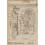 Jessie M. King, 'PLACE DAUPHINE NO.19', pen and ink